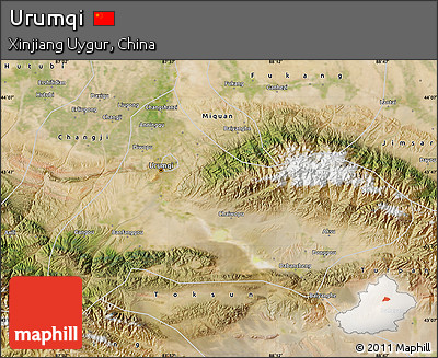 Satellite Map of Urumqi