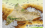 Satellite Map of Urumqi, physical outside