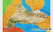 Satellite Map of Urumqi, political outside