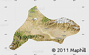 Satellite Map of Urumqi, single color outside