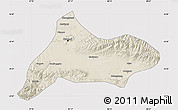 Shaded Relief Map of Urumqi, cropped outside