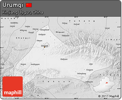 Silver Style Map of Urumqi