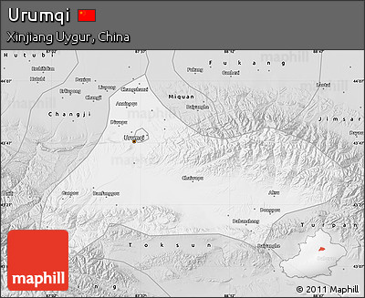 Silver Style Map of Urumqi
