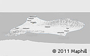 Gray Panoramic Map of Urumqi, single color outside