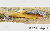 Physical Panoramic Map of Urumqi, satellite outside