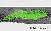 Political Panoramic Map of Urumqi, darken, desaturated