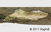 Satellite Panoramic Map of Urumqi, darken