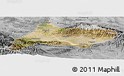 Satellite Panoramic Map of Urumqi, desaturated