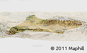 Satellite Panoramic Map of Urumqi, lighten