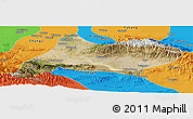 Satellite Panoramic Map of Urumqi, political outside