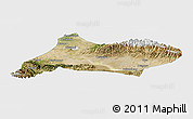 Satellite Panoramic Map of Urumqi, single color outside