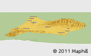 Savanna Style Panoramic Map of Urumqi, single color outside