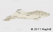 Shaded Relief Panoramic Map of Urumqi, single color outside