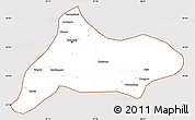 Classic Style Simple Map of Urumqi, cropped outside