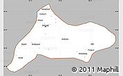 Gray Simple Map of Urumqi, cropped outside