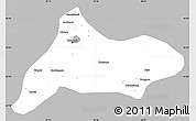 Gray Simple Map of Urumqi, single color outside