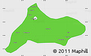 Political Simple Map of Urumqi, single color outside
