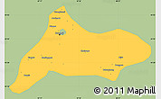 Savanna Style Simple Map of Urumqi, single color outside