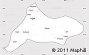 Silver Style Simple Map of Urumqi, cropped outside