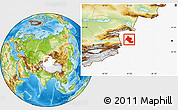 Physical Location Map of Yining, highlighted parent region
