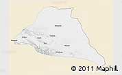 Classic Style 3D Map of Yiwu, single color outside