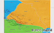 Political 3D Map of Yiwu