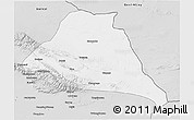 Silver Style 3D Map of Yiwu