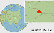 Savanna Style Location Map of Yiwu