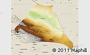 Physical Map of Yiwu, shaded relief outside