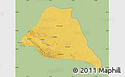 Savanna Style Map of Yiwu, single color outside
