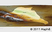 Physical Panoramic Map of Yiwu, darken