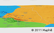 Political Panoramic Map of Yiwu