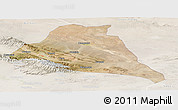 Satellite Panoramic Map of Yiwu, lighten