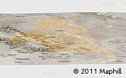 Satellite Panoramic Map of Yiwu, semi-desaturated