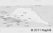 Silver Style Panoramic Map of Yiwu