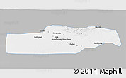 Gray 3D Map of Yuli, single color outside