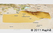 Physical 3D Map of Yuli, satellite outside