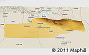 Physical 3D Map of Yuli, shaded relief outside