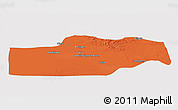 Political 3D Map of Yuli, cropped outside