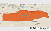 Political 3D Map of Yuli, shaded relief outside