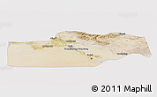 Satellite 3D Map of Yuli, cropped outside