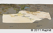 Satellite 3D Map of Yuli, darken