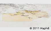 Satellite 3D Map of Yuli, lighten, semi-desaturated