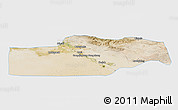 Satellite 3D Map of Yuli, single color outside