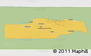 Savanna Style 3D Map of Yuli, single color outside