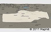 Shaded Relief 3D Map of Yuli, darken