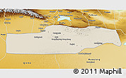 Shaded Relief 3D Map of Yuli, physical outside