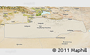 Shaded Relief 3D Map of Yuli, satellite outside