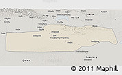Shaded Relief 3D Map of Yuli, semi-desaturated