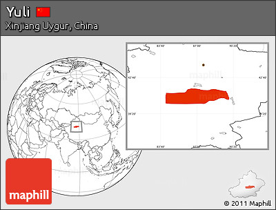Blank Location Map of Yuli